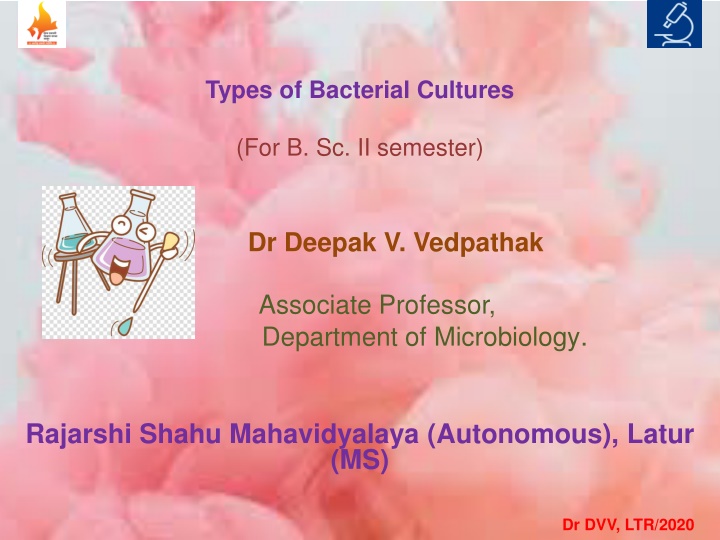 types of bacterial cultures