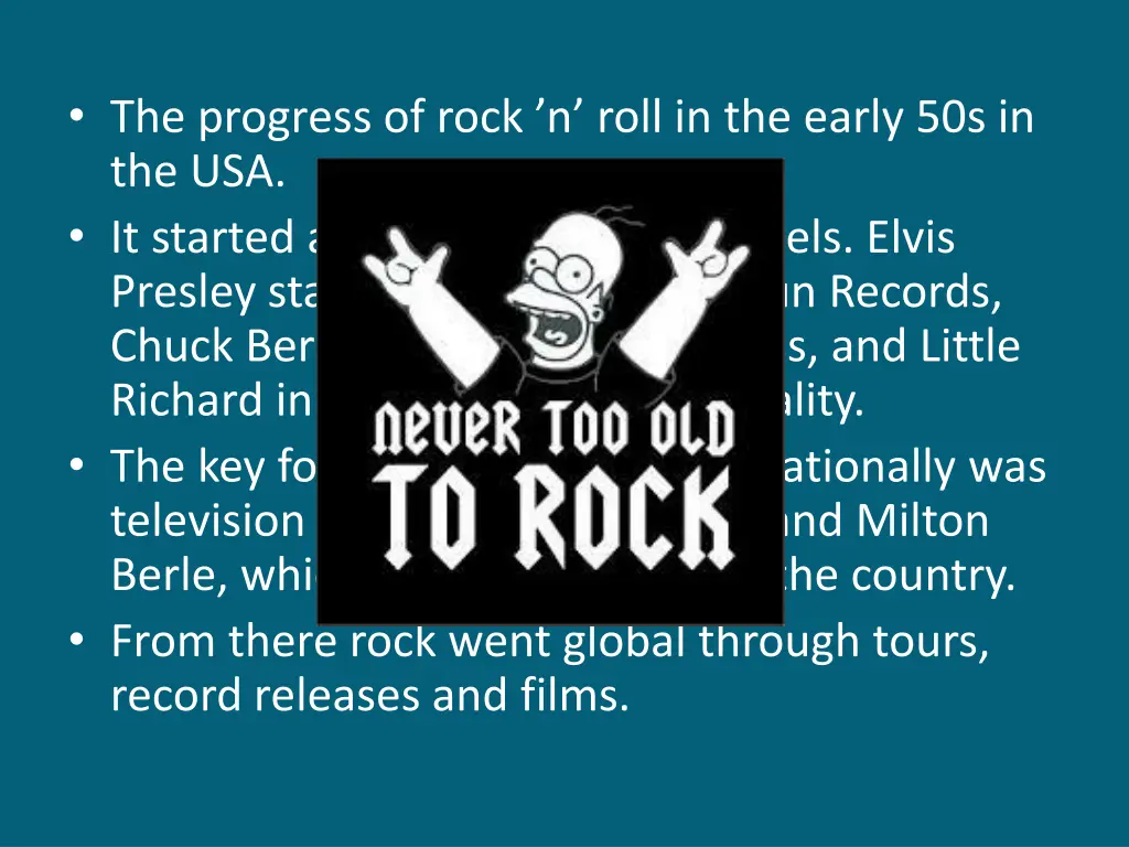 the progress of rock n roll in the early
