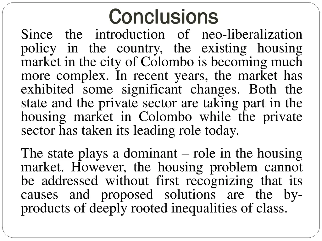 conclusions conclusions