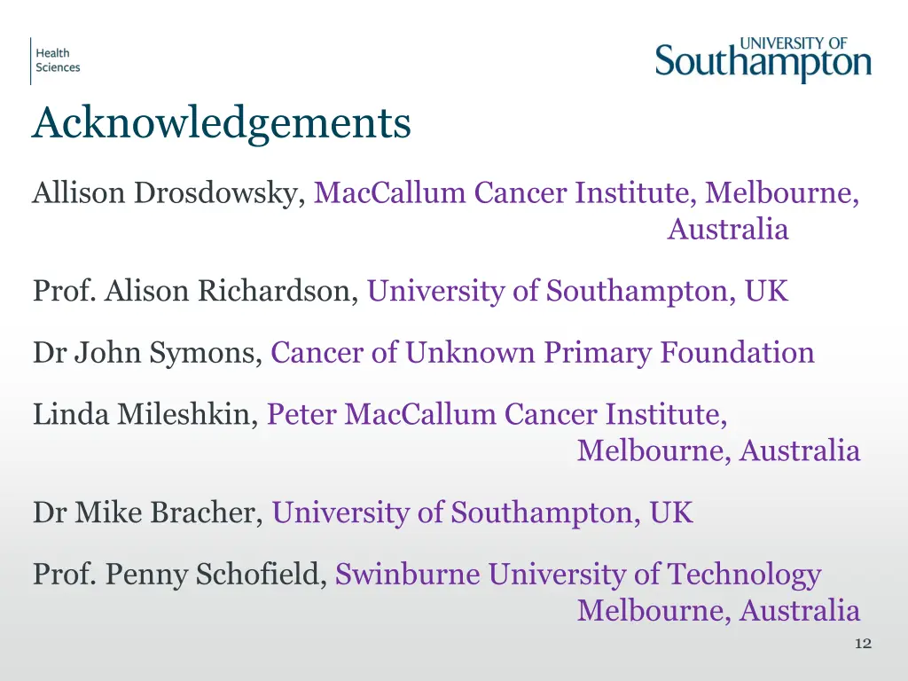 acknowledgements