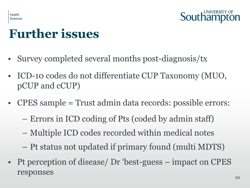 further issues