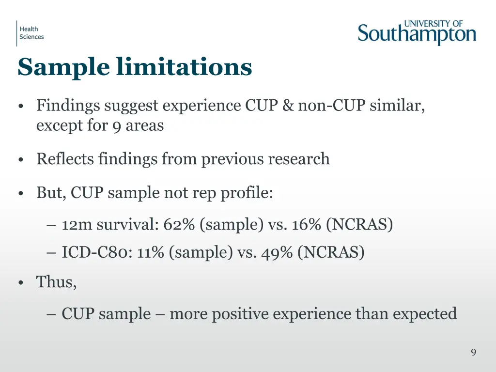 sample limitations
