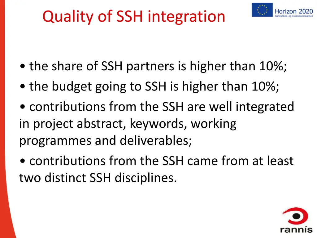 quality of ssh integration