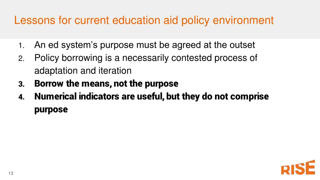 lessons for current education aid policy