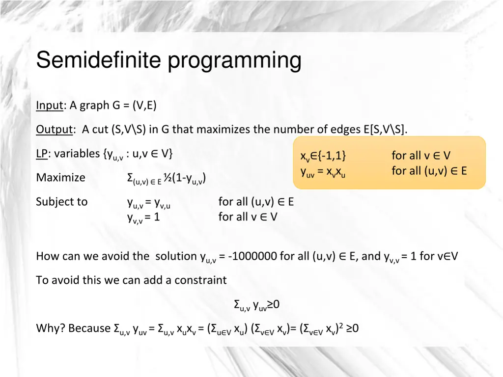 semidefinite programming 4