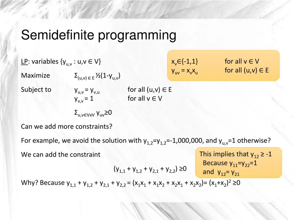 semidefinite programming 5