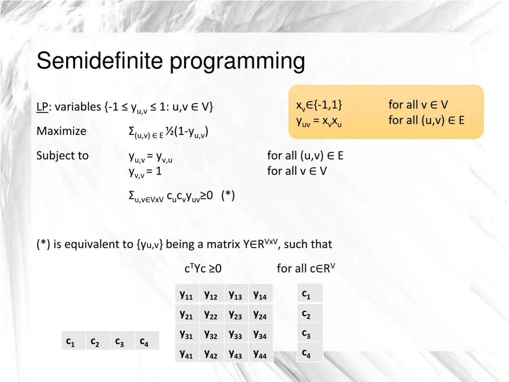 semidefinite programming 8