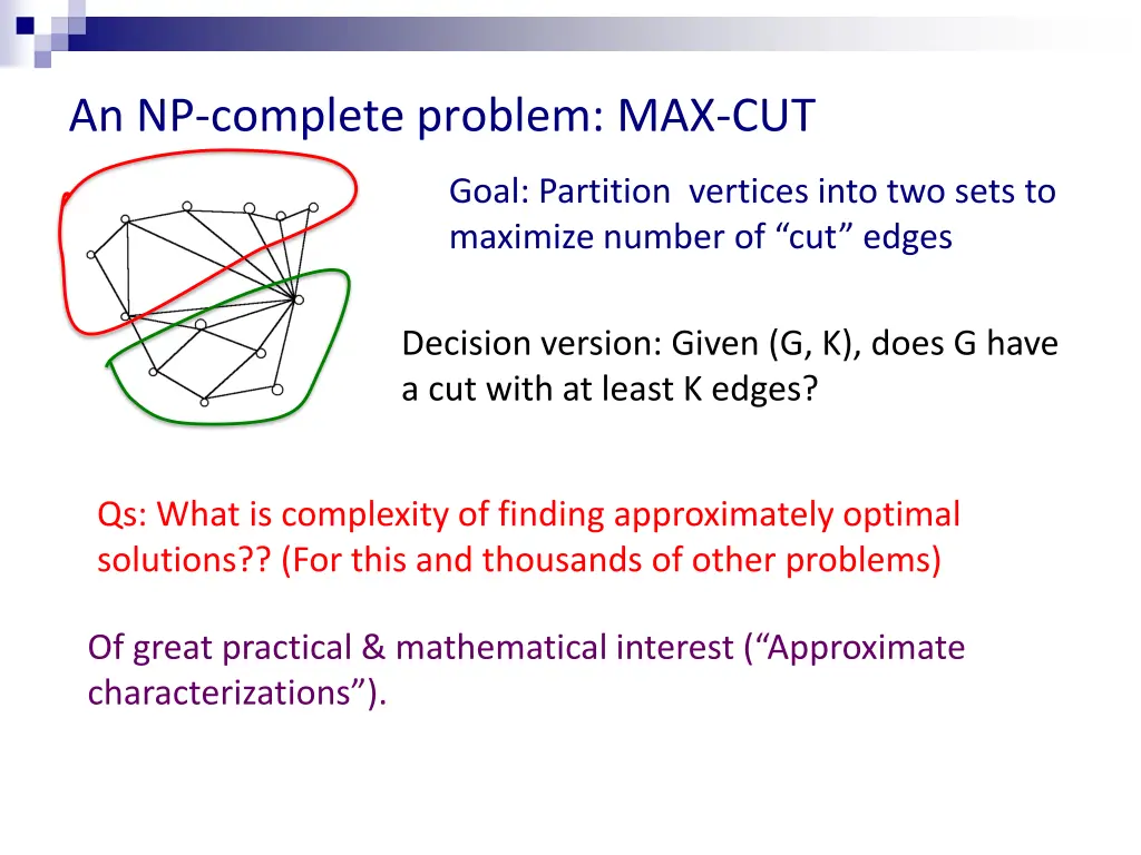 an np complete problem max cut
