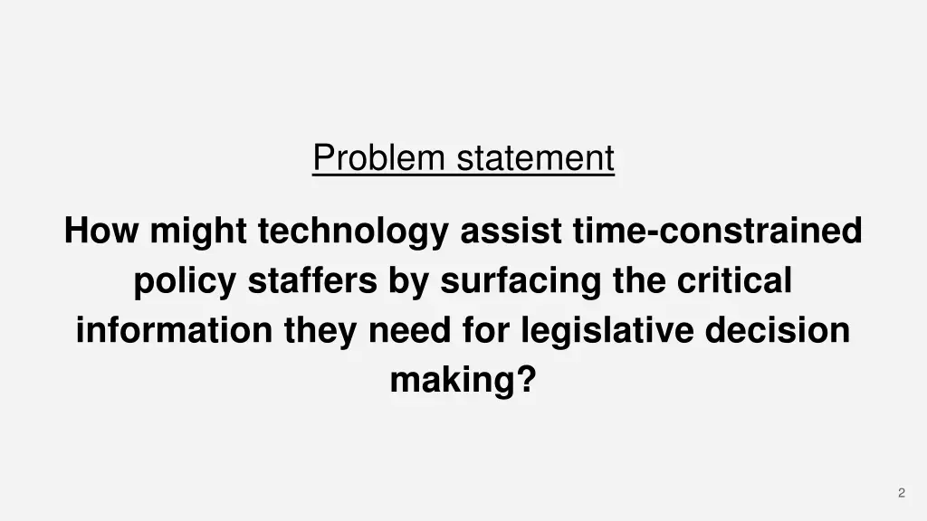 problem statement