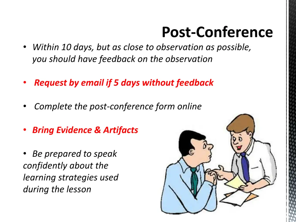 post conference