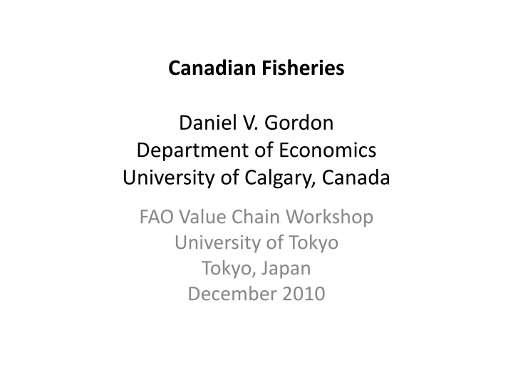 canadian fisheries