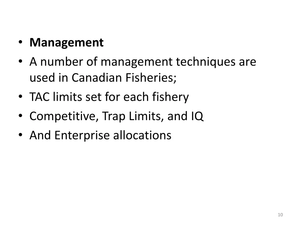 management a number of management techniques