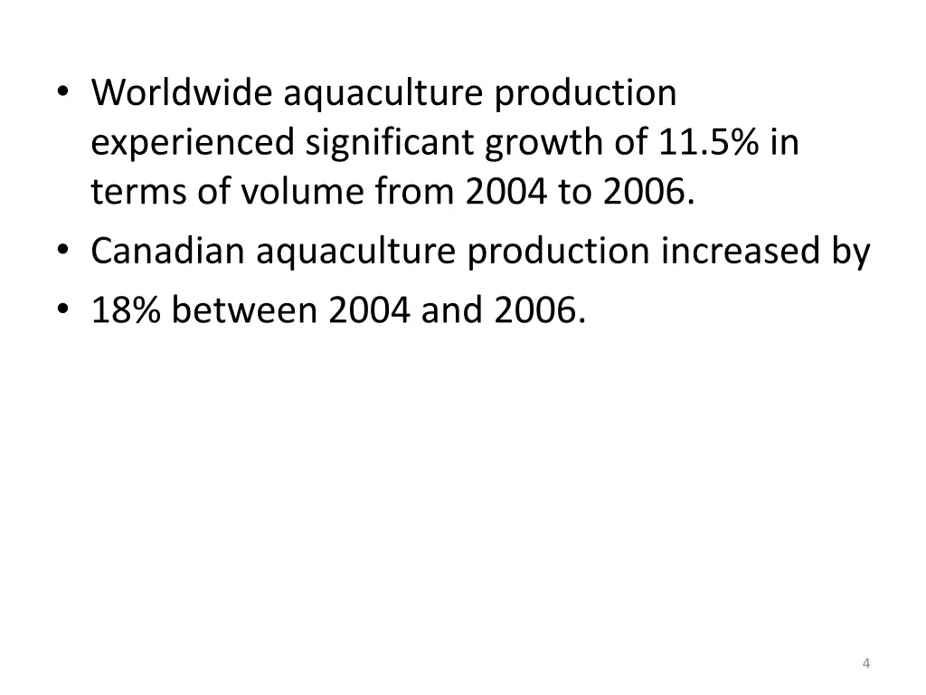 worldwide aquaculture production experienced
