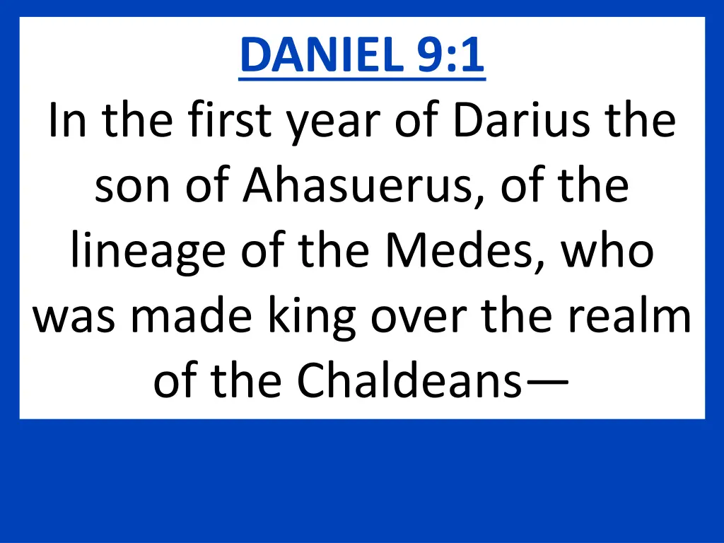 daniel 9 1
