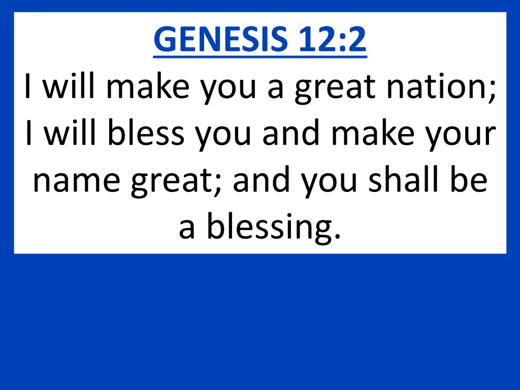 genesis 12 2