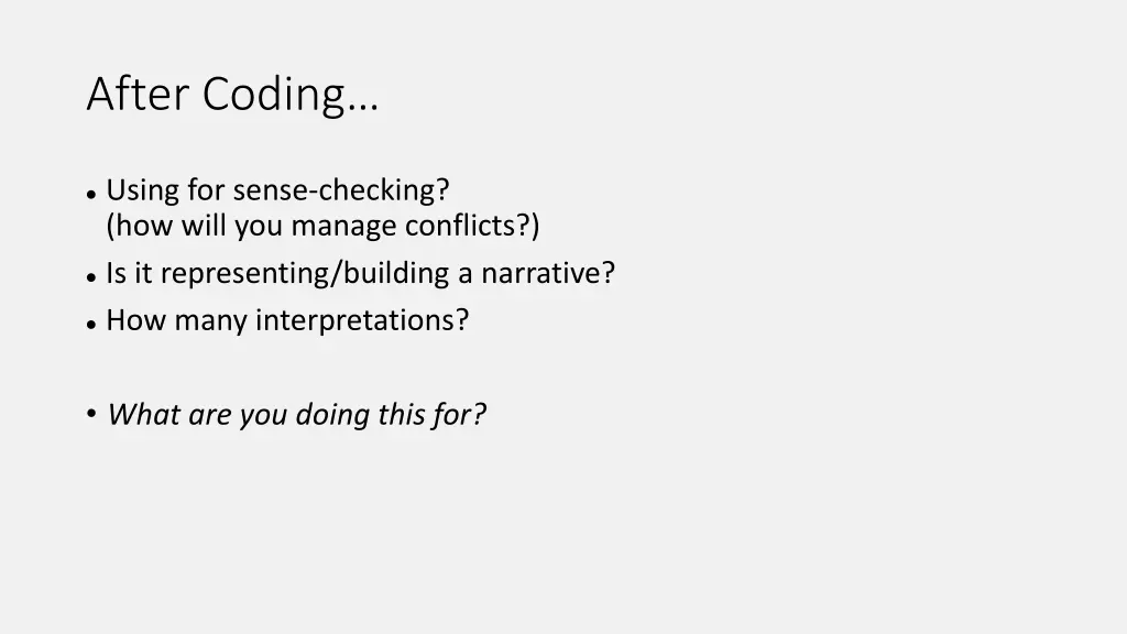 after coding