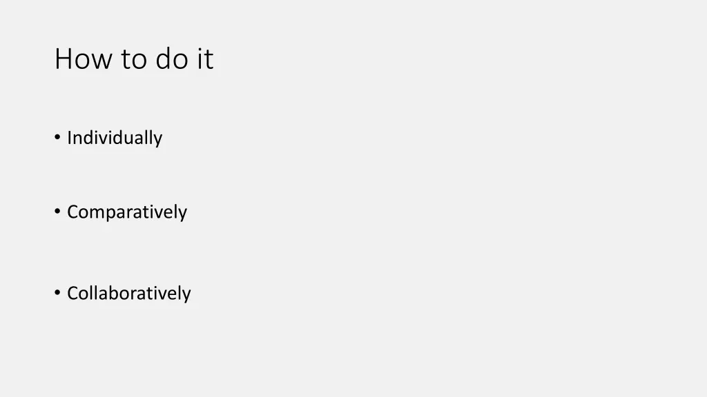 how to do it