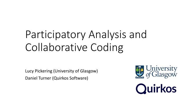 participatory analysis and collaborative coding