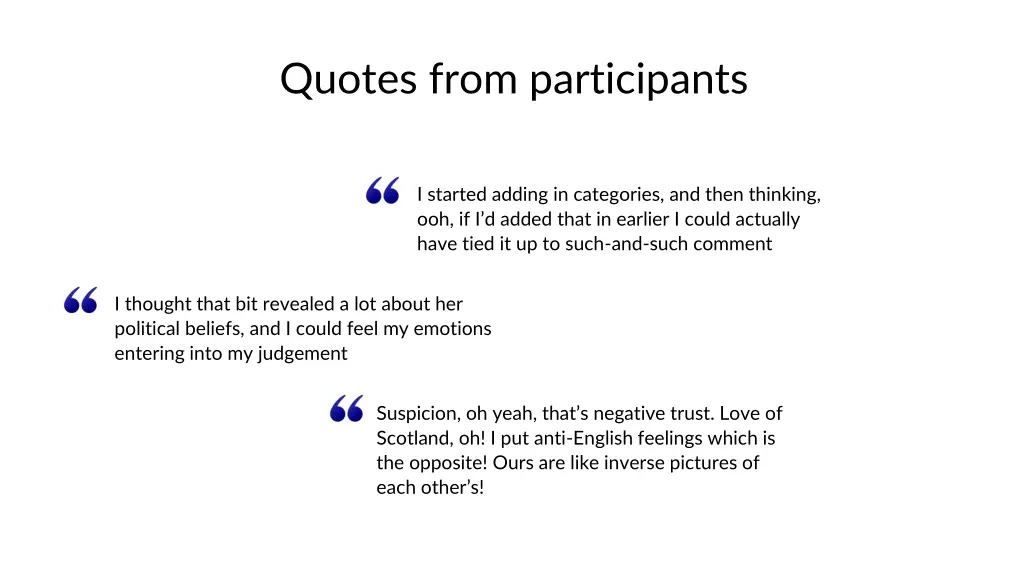 quotes from participants