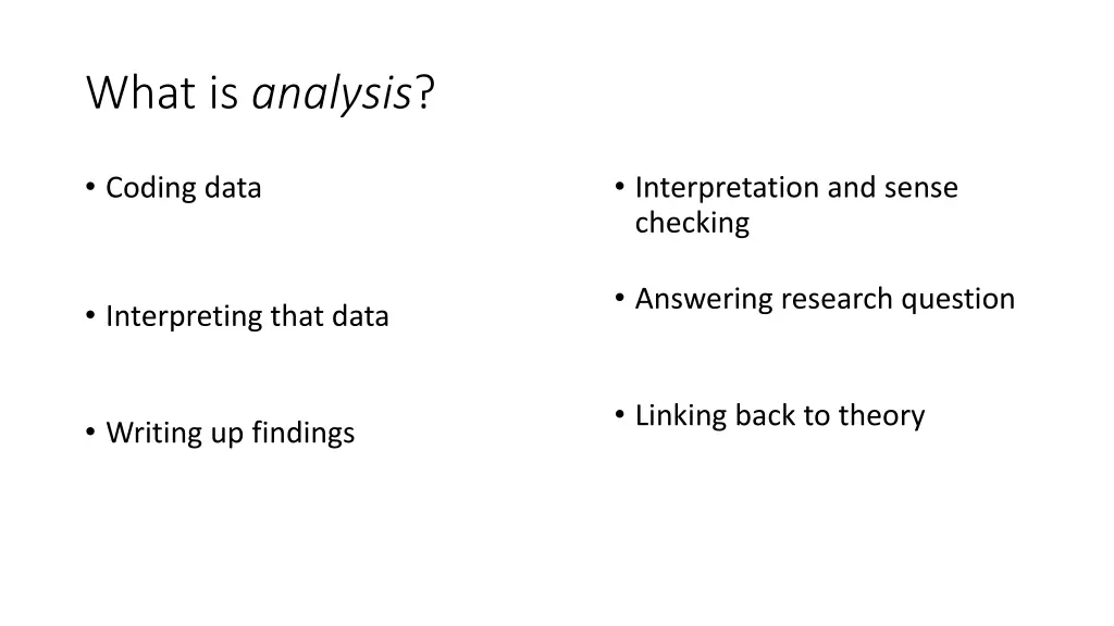 what is analysis