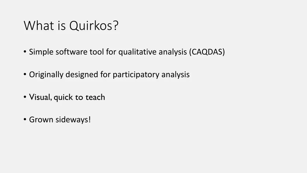 what is quirkos