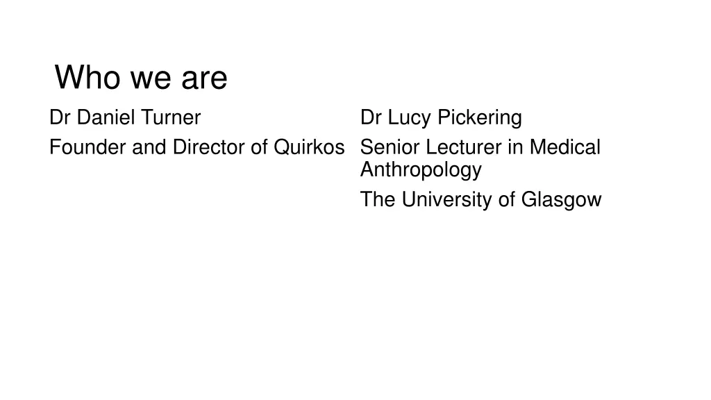 who we are dr daniel turner founder and director