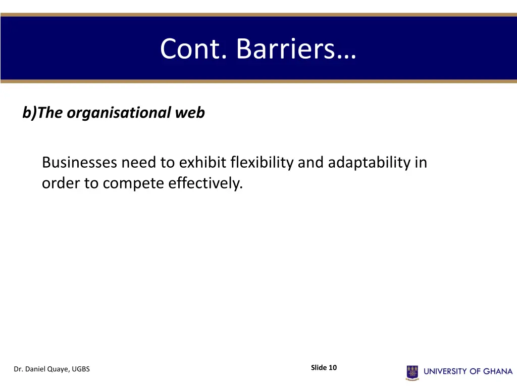 cont barriers