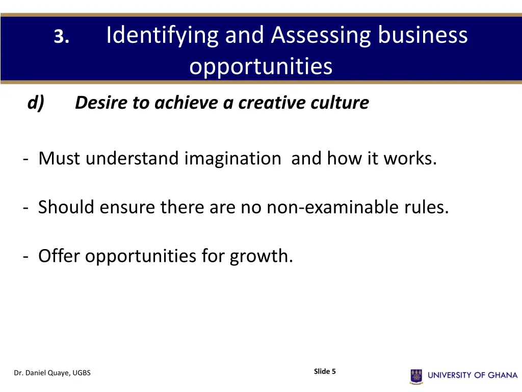 identifying and assessing business opportunities