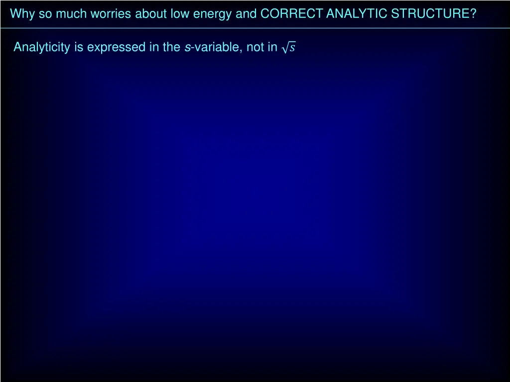 why so much worries about low energy and correct