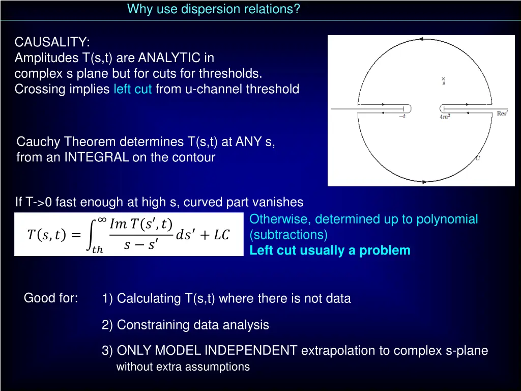 why use dispersion relations