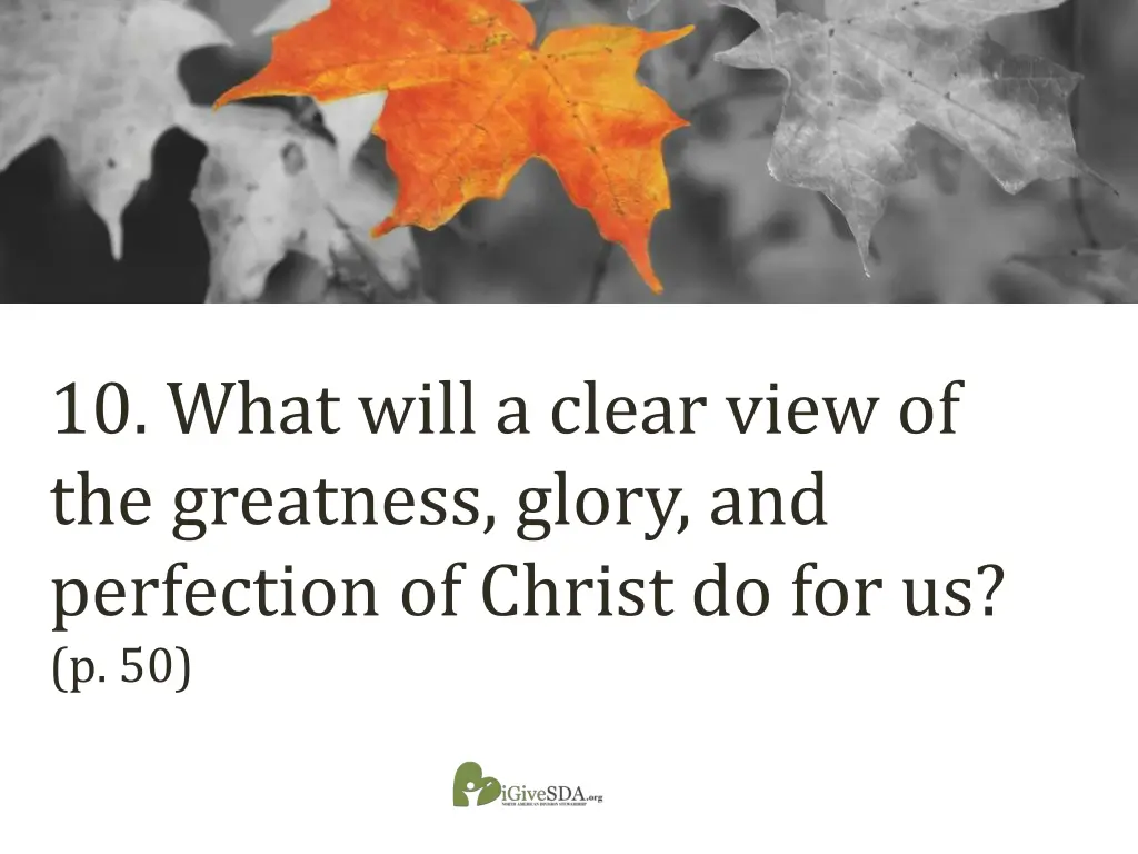 10 what will a clear view of the greatness glory