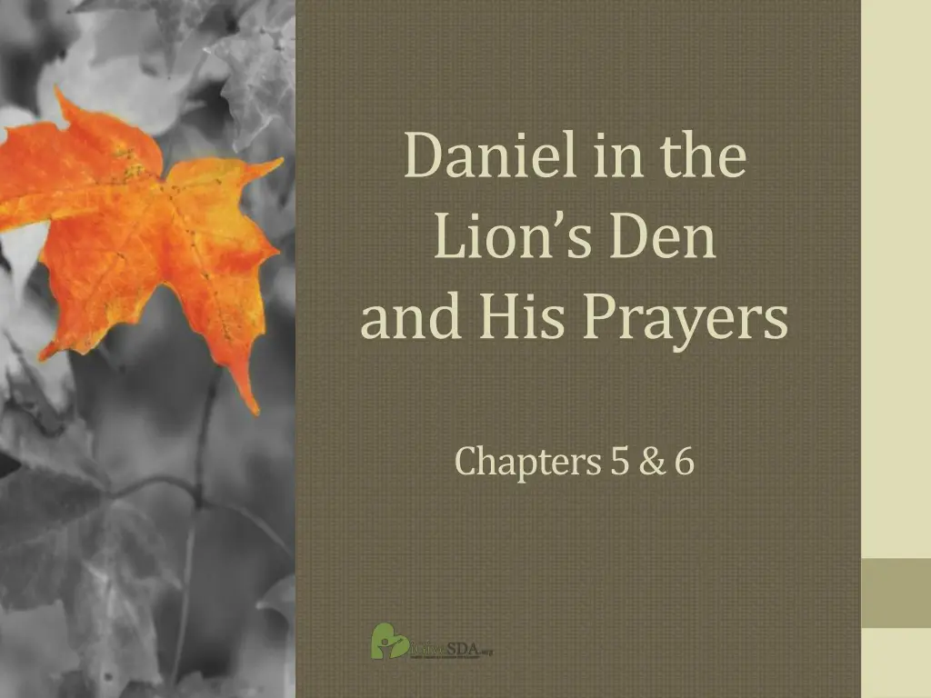 daniel in the lion s den and his prayers