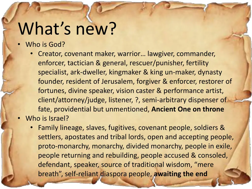 what s new who is god creator covenant maker