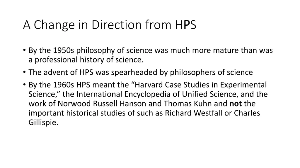 a change in direction from hp ps