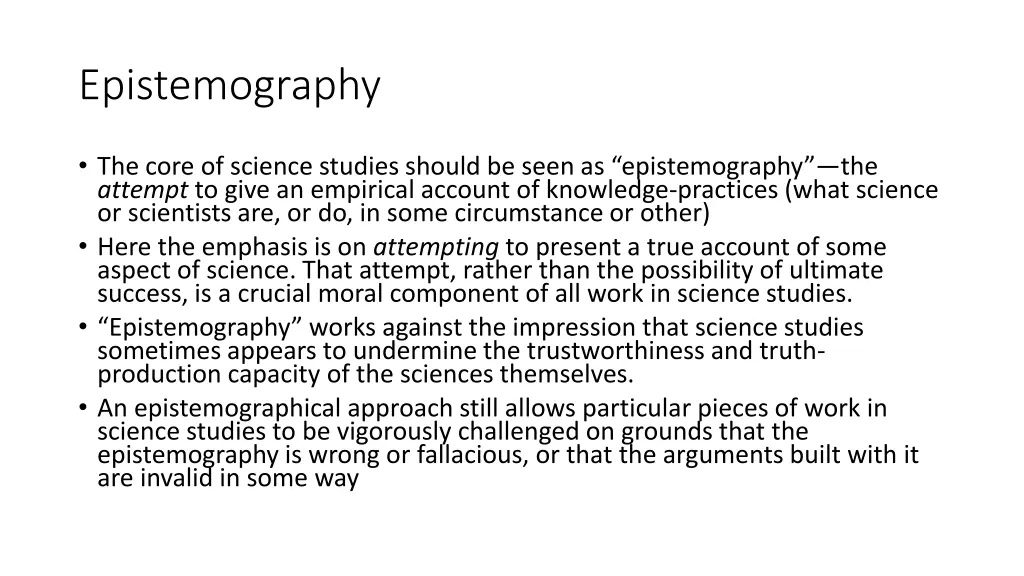 epistemography