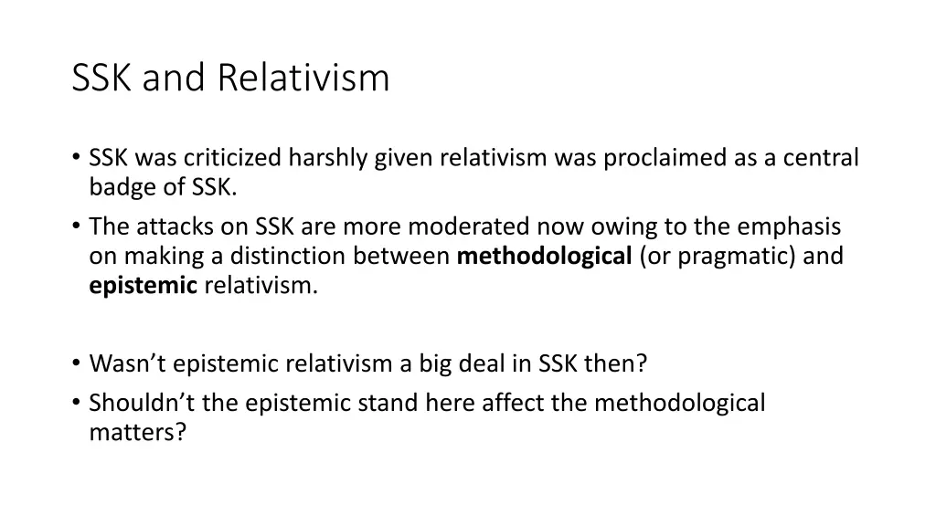 ssk and relativism