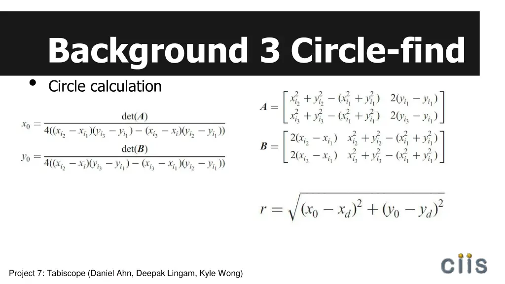 background 3 circle find circle calculation