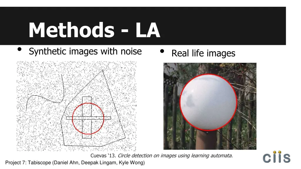 methods la synthetic images with noise