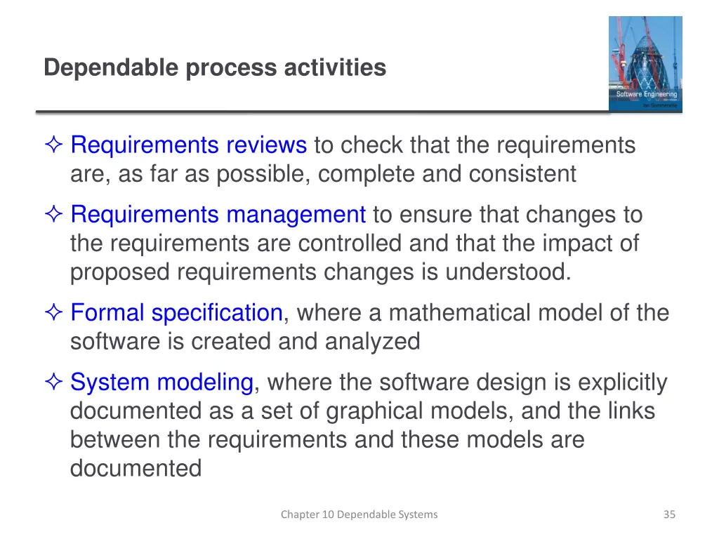 dependable process activities