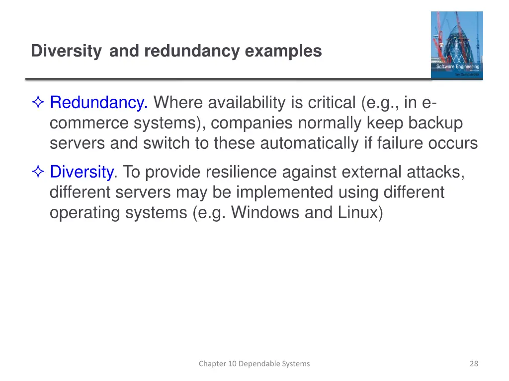 diversity and redundancy examples