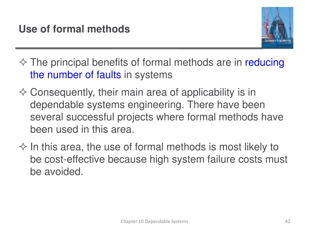 use of formal methods