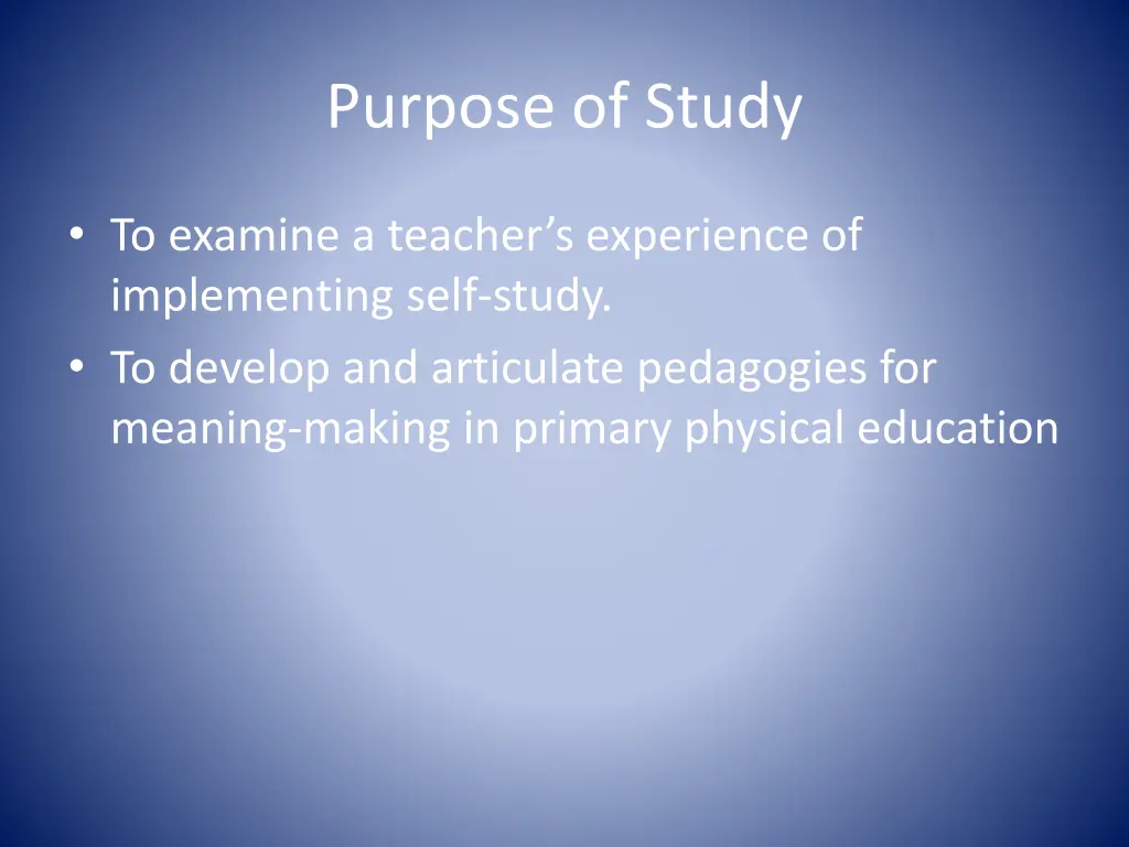 purpose of study