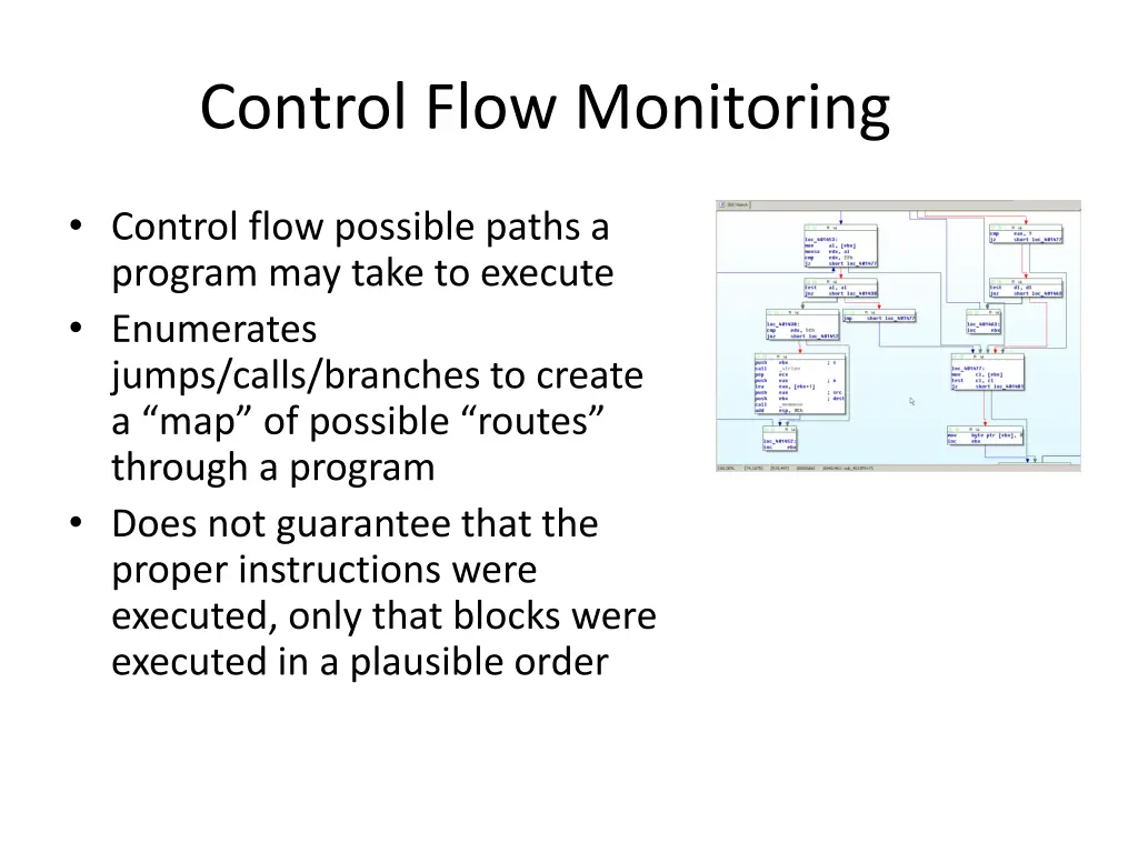 control flow monitoring
