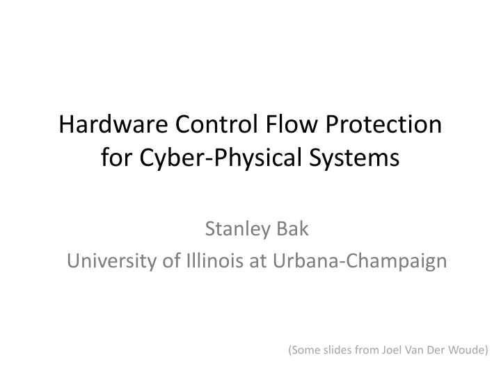 hardware control flow protection for cyber