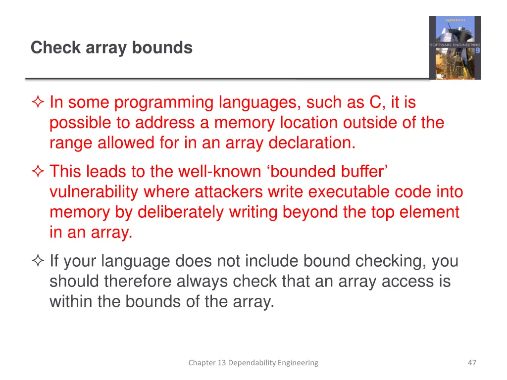 check array bounds