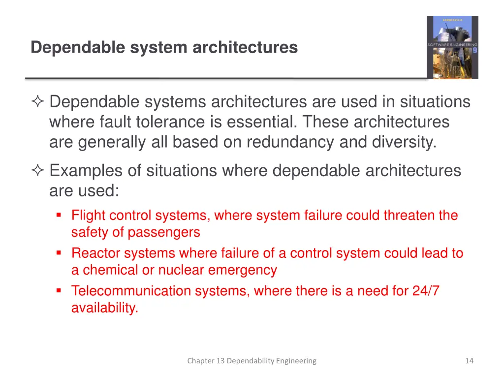 dependable system architectures