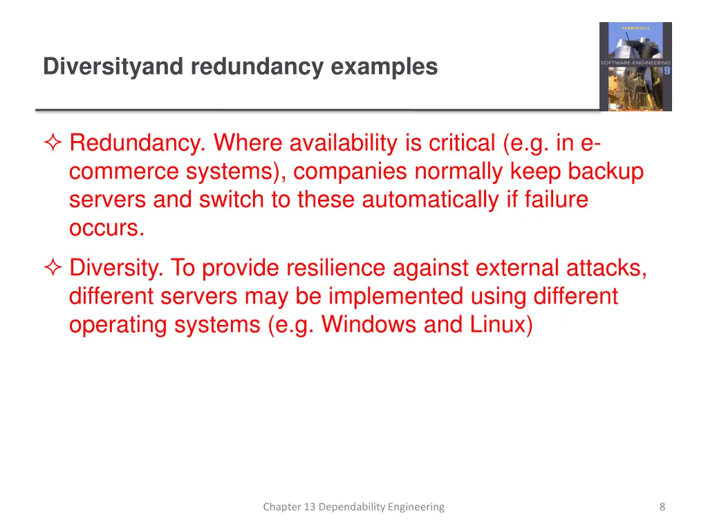 diversityand redundancy examples
