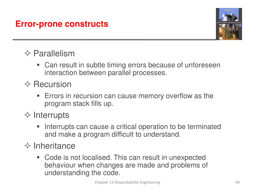 error prone constructs