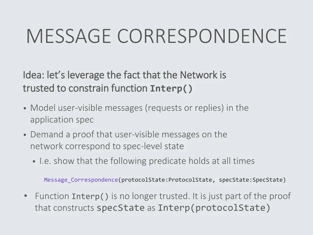 message correspondence