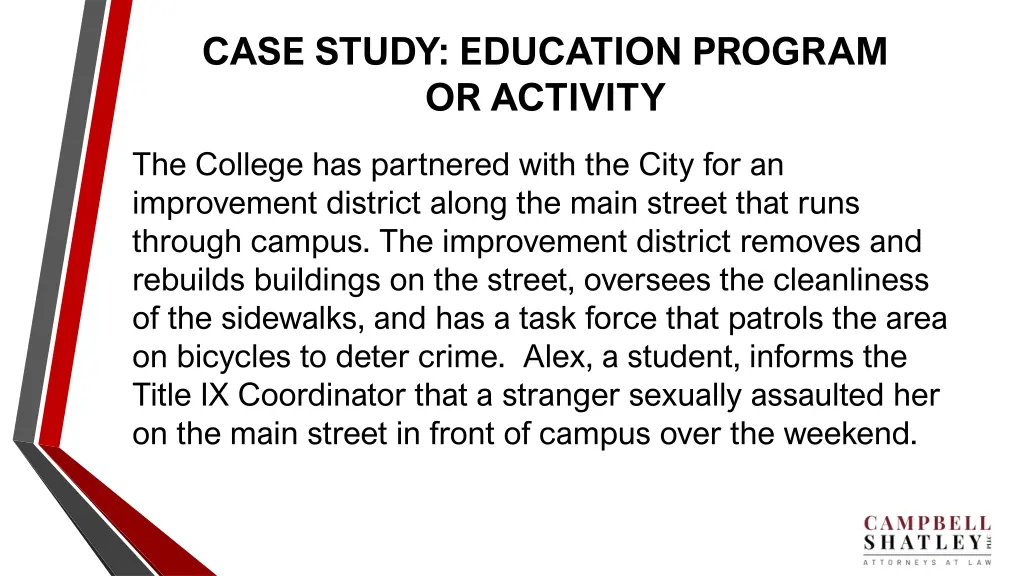 case study education program or activity